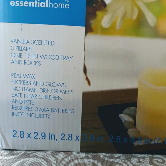 Decorative Tray w/ 3 Flameless candles - Picture 5 of 9